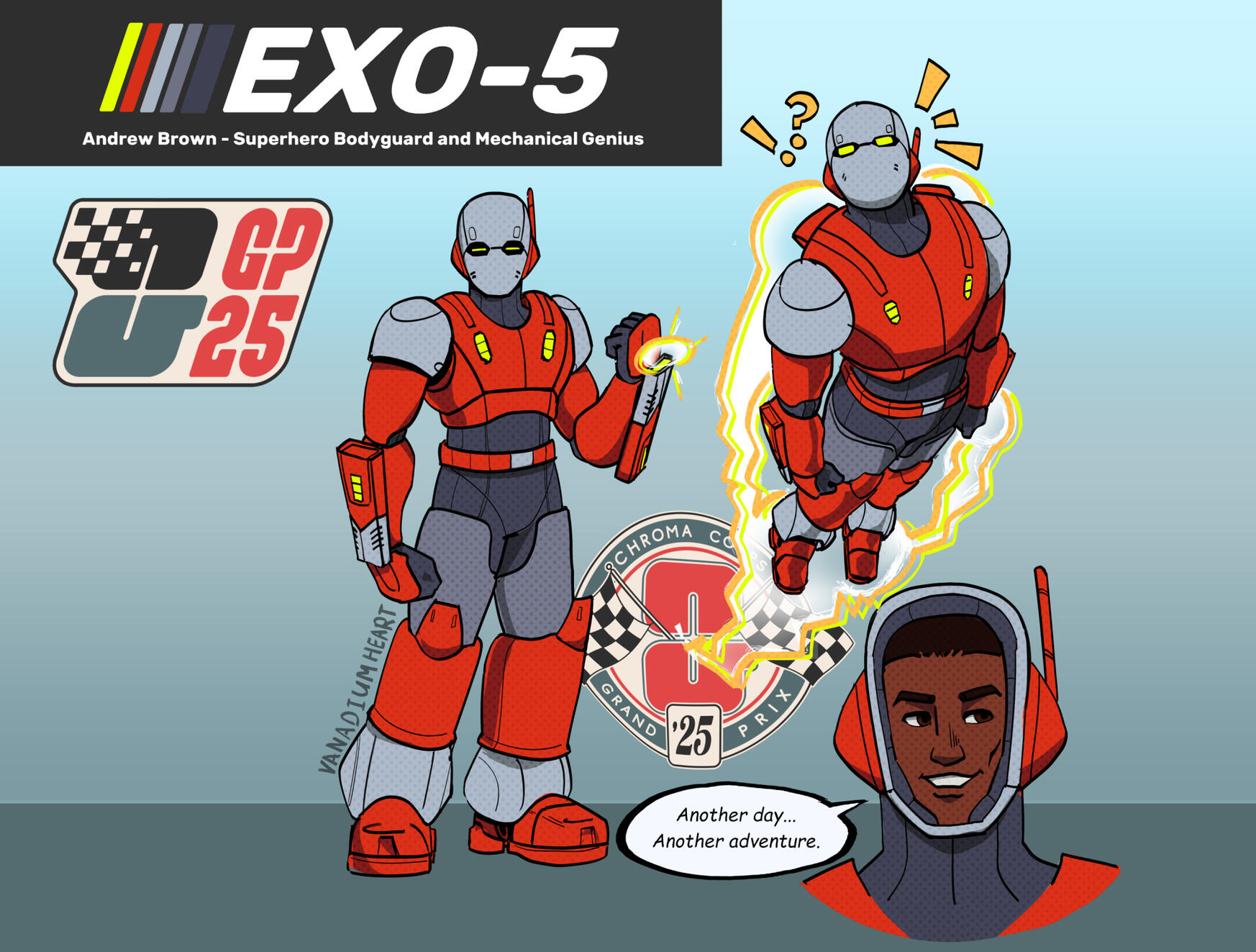 An unfortunately late submission I made for Chroma Corps 2025 involving the main character of a comic concept I've been developing. I'll sharpen my axe for CC2026!